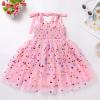 imageIDOPIP Baby Girls Tutu Dress Summer Sleeveless Backless Princess Birthday Party Dresses Smocked Ruffle Tulle Bowknot SundressPink Confetti