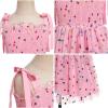 imageIDOPIP Baby Girls Tutu Dress Summer Sleeveless Backless Princess Birthday Party Dresses Smocked Ruffle Tulle Bowknot SundressPink Confetti