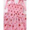 imageIDOPIP Baby Girls Tutu Dress Summer Sleeveless Backless Princess Birthday Party Dresses Smocked Ruffle Tulle Bowknot SundressPink Heart