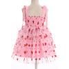 imageIDOPIP Baby Girls Tutu Dress Summer Sleeveless Backless Princess Birthday Party Dresses Smocked Ruffle Tulle Bowknot SundressPink Heart