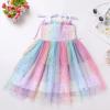 imageIDOPIP Baby Girls Tutu Dress Summer Sleeveless Backless Princess Birthday Party Dresses Smocked Ruffle Tulle Bowknot SundressPurple Gradient