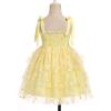 imageIDOPIP Baby Girls Tutu Dress Summer Sleeveless Backless Princess Birthday Party Dresses Smocked Ruffle Tulle Bowknot SundressYellow Daisy