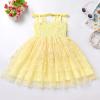 imageIDOPIP Baby Girls Tutu Dress Summer Sleeveless Backless Princess Birthday Party Dresses Smocked Ruffle Tulle Bowknot SundressYellow Daisy