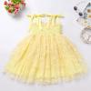 imageIDOPIP Baby Girls Tutu Dress Summer Sleeveless Backless Princess Birthday Party Dresses Smocked Ruffle Tulle Bowknot SundressYellow Daisy