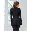 imageIDOPIP Muslim Burkini Swimsuit for Womens One Piece Swimsuit with Beach SkirtCover up SarongPants 4PCS Bathing SuitBlack