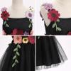 imageIDOPIP Toddler Baby Embroidery Flower Girl Dress for Kids Wedding Pageant Party Prom Gown Communion Birthday Tulle DressesBlack