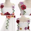imageIDOPIP Toddler Baby Embroidery Flower Girl Dress for Kids Wedding Pageant Party Prom Gown Communion Birthday Tulle DressesWhite