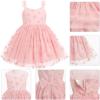 imageIDOPIP Toddler Baby Girls Butterfly Tutu Dress Summer Sleeveless Princess Butterfly Birthday Party Dresses Pageant Tulle GownPink