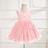 imageIDOPIP Toddler Baby Girls Butterfly Tutu Dress Summer Sleeveless Princess Butterfly Birthday Party Dresses Pageant Tulle GownPink