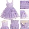 imageIDOPIP Toddler Baby Girls Butterfly Tutu Dress Summer Sleeveless Princess Butterfly Birthday Party Dresses Pageant Tulle GownPurple