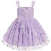 imageIDOPIP Toddler Baby Girls Butterfly Tutu Dress Summer Sleeveless Princess Butterfly Birthday Party Dresses Pageant Tulle GownPurple