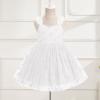 imageIDOPIP Toddler Baby Girls Butterfly Tutu Dress Summer Sleeveless Princess Butterfly Birthday Party Dresses Pageant Tulle GownWhite