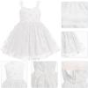 imageIDOPIP Toddler Baby Girls Butterfly Tutu Dress Summer Sleeveless Princess Butterfly Birthday Party Dresses Pageant Tulle GownWhite