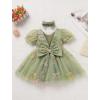imageIDOPIP Toddler Baby Girls Sequin Butterfly Tutu Dress Princess Birthday Party Pageant Flower Girl Wedding VBackless DressesGreen