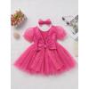 imageIDOPIP Toddler Baby Girls Sequin Butterfly Tutu Dress Princess Birthday Party Pageant Flower Girl Wedding VBackless DressesHot Pink