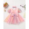 imageIDOPIP Toddler Baby Girls Sequin Butterfly Tutu Dress Princess Birthday Party Pageant Flower Girl Wedding VBackless DressesPink