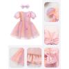 imageIDOPIP Toddler Baby Girls Sequin Butterfly Tutu Dress Princess Birthday Party Pageant Flower Girl Wedding VBackless DressesPink