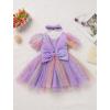 imageIDOPIP Toddler Baby Girls Sequin Butterfly Tutu Dress Princess Birthday Party Pageant Flower Girl Wedding VBackless DressesPurple