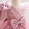 imageIDOPIP Toddler Baby Girls Sequin Heart Tutu Dress Pageant Wedding Flower Girl Dresses Princess Birthday Party Bowknot GownsDusty Pink