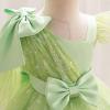 imageIDOPIP Toddler Baby Girls Sequin Heart Tutu Dress Pageant Wedding Flower Girl Dresses Princess Birthday Party Bowknot GownsGreen