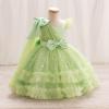 imageIDOPIP Toddler Baby Girls Sequin Heart Tutu Dress Pageant Wedding Flower Girl Dresses Princess Birthday Party Bowknot GownsGreen