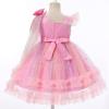imageIDOPIP Toddler Baby Girls Sequin Heart Tutu Dress Pageant Wedding Flower Girl Dresses Princess Birthday Party Bowknot GownsPink Rainbow