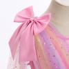 imageIDOPIP Toddler Baby Girls Sequin Heart Tutu Dress Pageant Wedding Flower Girl Dresses Princess Birthday Party Bowknot GownsPink Rainbow
