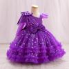 imageIDOPIP Toddler Baby Girls Sequin Heart Tutu Dress Pageant Wedding Flower Girl Dresses Princess Birthday Party Bowknot GownsPurple