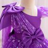 imageIDOPIP Toddler Baby Girls Sequin Heart Tutu Dress Pageant Wedding Flower Girl Dresses Princess Birthday Party Bowknot GownsPurple