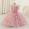 imageIDOPIP Toddler Baby Girls Shiny Butterfly Tutu Dress Princess Birthday Party Pageant Flower Girl Wedding VBackless DressesDusty Pink  Sequin