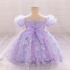 imageIDOPIP Toddler Baby Girls Shiny Butterfly Tutu Dress Princess Birthday Party Pageant Flower Girl Wedding VBackless DressesPurple  3d Butterfly