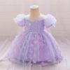 imageIDOPIP Toddler Baby Girls Shiny Butterfly Tutu Dress Princess Birthday Party Pageant Flower Girl Wedding VBackless DressesPurple  3d Butterfly