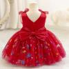 imageIDOPIP Toddler Baby Girls Shiny Butterfly Tutu Dress Princess Birthday Party Pageant Flower Girl Wedding VBackless DressesRed  Shiny