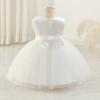 imageIDOPIP Toddler Baby Girls Shiny Butterfly Tutu Dress Princess Birthday Party Pageant Flower Girl Wedding VBackless DressesWhite  Sequin