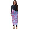 imageIDOPIP Muslim Burkini Swimsuit for Womens One Piece Swimsuit with Beach SkirtCover up SarongPants 4PCS Bathing SuitBlack  Purple