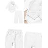 imageIDOPIP Baby Boy Clothes Suit Infant Gentleman Outfit First Birthday Baptism Wedding Dress Romper ShirtTieVestPantsCorsageWhite