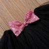 imageIDOPIP Baby Girls First Halloween Pumpkin Ghost Dress up Costume Long Sleeve Romper Tutu Skirt Sequin Headband Outfit ClothesBlack Ghost