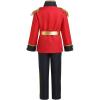 imageIDOPIP Boys Prince Charming Costume Prince Dress up Medieval Royal Prince Outfit Costume for Toddler Kid Boy HalloweenCosplayRed  Black 3pcs