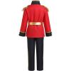 imageIDOPIP Boys Prince Charming Costume Prince Dress up Medieval Royal Prince Outfit Costume for Toddler Kid Boy HalloweenCosplayRed  Black 4pcs