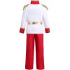imageIDOPIP Boys Prince Charming Costume Prince Dress up Medieval Royal Prince Outfit Costume for Toddler Kid Boy HalloweenCosplayRed 4pcs