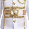 imageIDOPIP Boys Prince Charming Costume Prince Dress up Medieval Royal Prince Outfit Costume for Toddler Kid Boy HalloweenCosplayRoyal Blue 4pcs