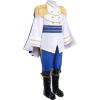 imageIDOPIP Boys Prince Charming Costume Prince Dress up Medieval Royal Prince Outfit Costume for Toddler Kid Boy HalloweenCosplayRoyal Blue 7pcs