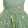 imageIDOPIP Embroidery Flower Girl Lace Dress for Kids Wedding Pageant Party First Communion Dresses Princess Bridesmaid Maxi GownGreen