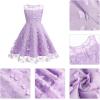 imageIDOPIP Embroidery Flower Girl Lace Dress for Kids Wedding Pageant Party First Communion Dresses Princess Bridesmaid Maxi GownPurple Butterfly  Mesh