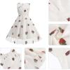 imageIDOPIP Embroidery Flower Girl Lace Dress for Kids Wedding Pageant Party First Communion Dresses Princess Bridesmaid Maxi GownWhite Strawberry  Mesh