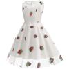 imageIDOPIP Embroidery Flower Girl Lace Dress for Kids Wedding Pageant Party First Communion Dresses Princess Bridesmaid Maxi GownWhite Strawberry  Mesh
