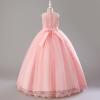imageIDOPIP Flower Girl Lace Dress for Kids Wedding Pageant Formal Party Long Gown Princess First Communion Maxi Tulle DressesPink