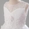imageIDOPIP Flower Girl Lace Dress for Kids Wedding Pageant Formal Party Long Gown Princess First Communion Maxi Tulle DressesWhite