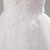 imageIDOPIP Flower Girl Lace Dress for Kids Wedding Pageant Formal Party Long Gown Princess First Communion Maxi Tulle DressesWhite