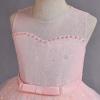 imageIDOPIP Flower Girl Sequin Appliques Dress for Kids Wedding Pageant Party Long Gown Princess Birthday Communion Tulle DressesPink  Sequin